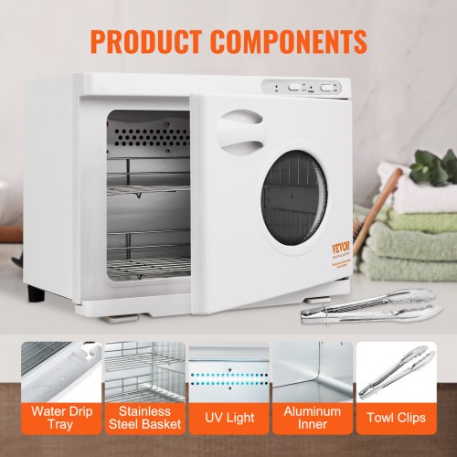 VEVOR Chauffe-Serviettes 23L UV Stérilisateur – Jusqu'à 54 Serviettes, Chauffage Rapide 10 Min, 2 Paniers Inox, Idéal Spa, Hôtel, Salon VEVOR Chauffe-Serviettes 23L UV Stérilisateur – Jusqu'à 54 Serviettes, Chauffage Rapide 10 Min, 2 Paniers Inox, Idéal Spa, Hôtel, Salon