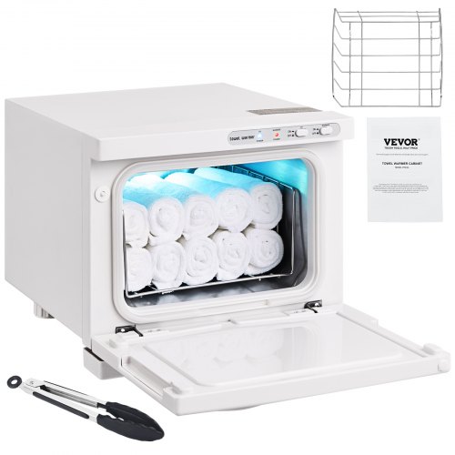 VEVOR Hot Towel Warmer, 8L Spa Hot Towel Warmer Cabinet, 2-in-1 Towel Warmer with Stainless Steel Rack, Holds up to 16 Towels, All-round Heating for Facials, SPA, Massage, Salon, Bathroom, Esthetician