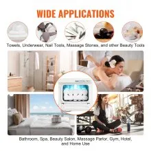 Calentador de toallas VEVOR, calentador de toallas caliente para spa de 8 l, calentador de toallas 2 en 1 con rejilla de acero inoxidable, capacidad para hasta 16 toallas, calefacción integral para tratamientos faciales, spa, masajes, salón, baño, esteticista