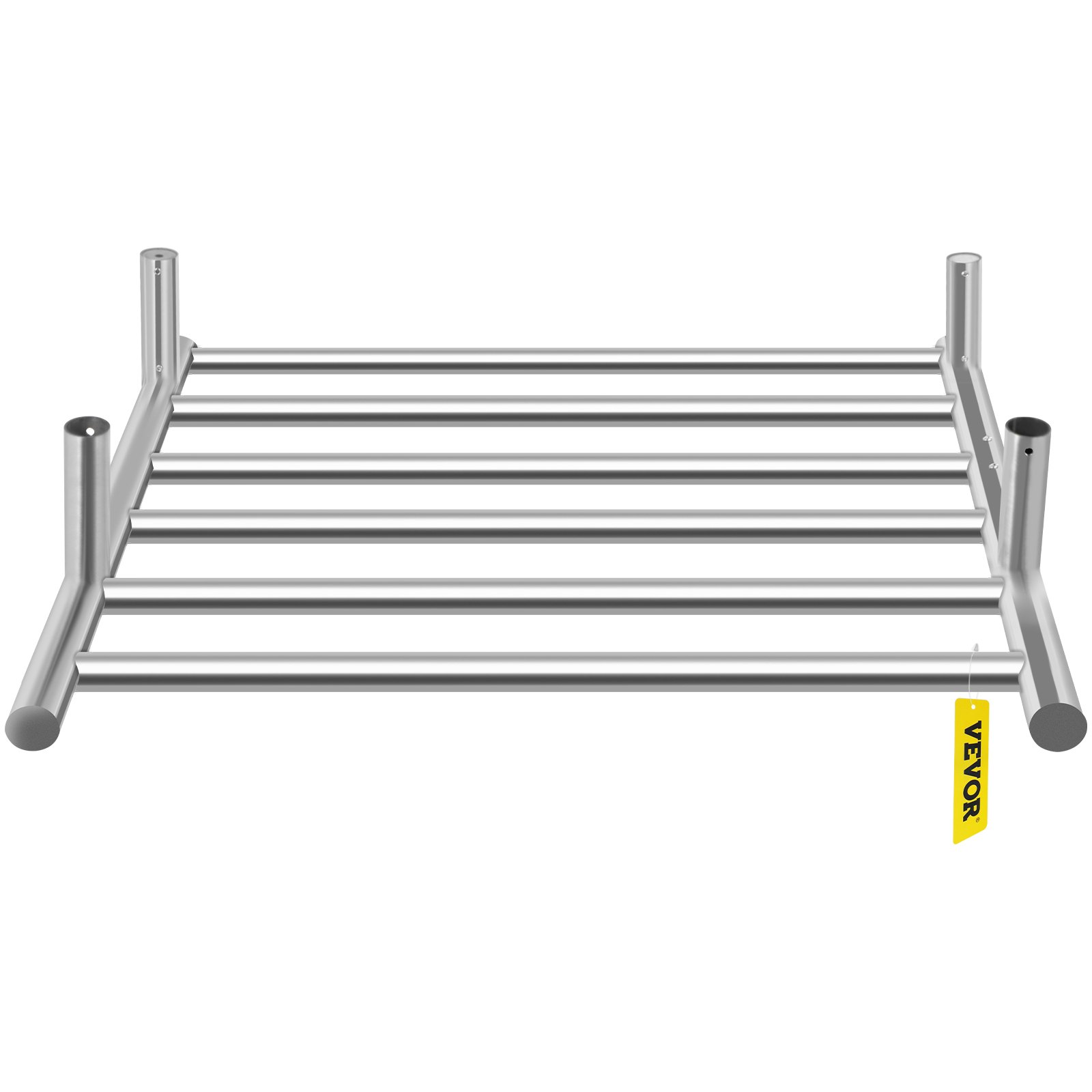 VEVOR Heated Towel Rack Electric Clothes Heater Warmer 6 Bars 620x600mm Silver