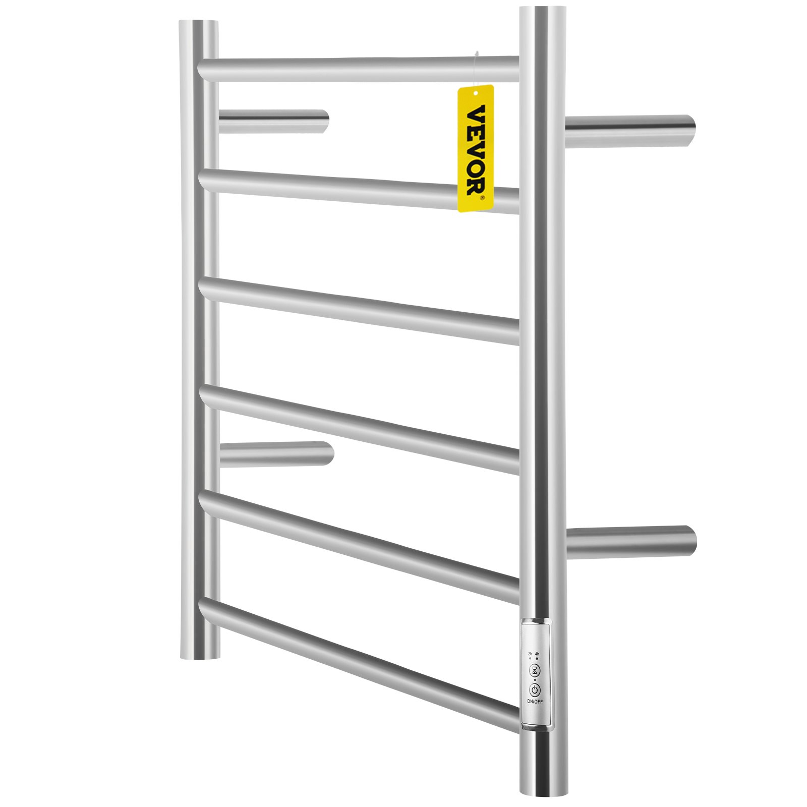 VEVOR Heated Towel Rack Electric Clothes Heater Warmer 6 Bars 620x600mm Silver