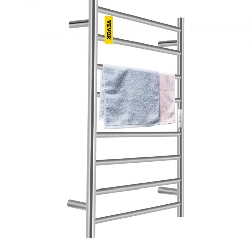 VEVOR Heated Towel Rack Electric Clothes Heater Warmer 8 Bars 830x600mm Silver