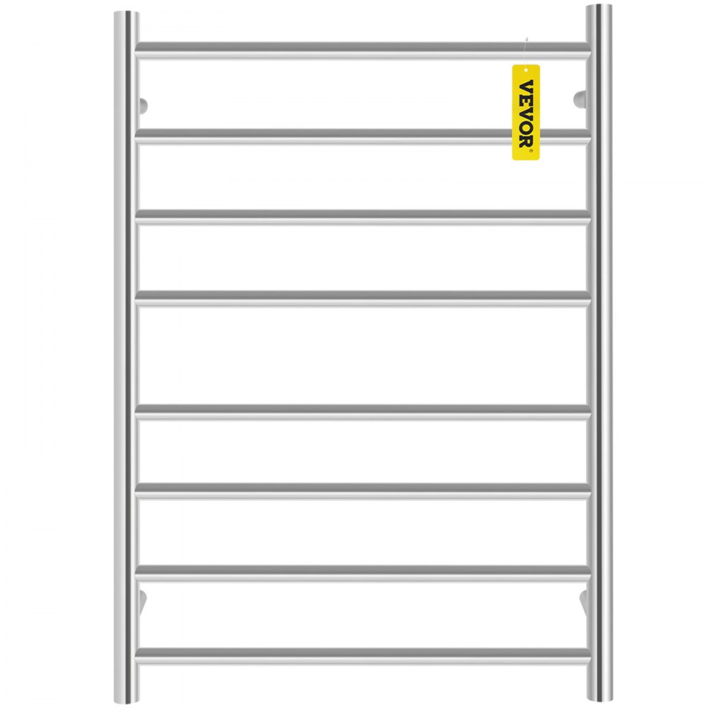 VEVOR Heated Towel Rack Electric Clothes Heater Warmer 8 Bars 830x600mm Silver