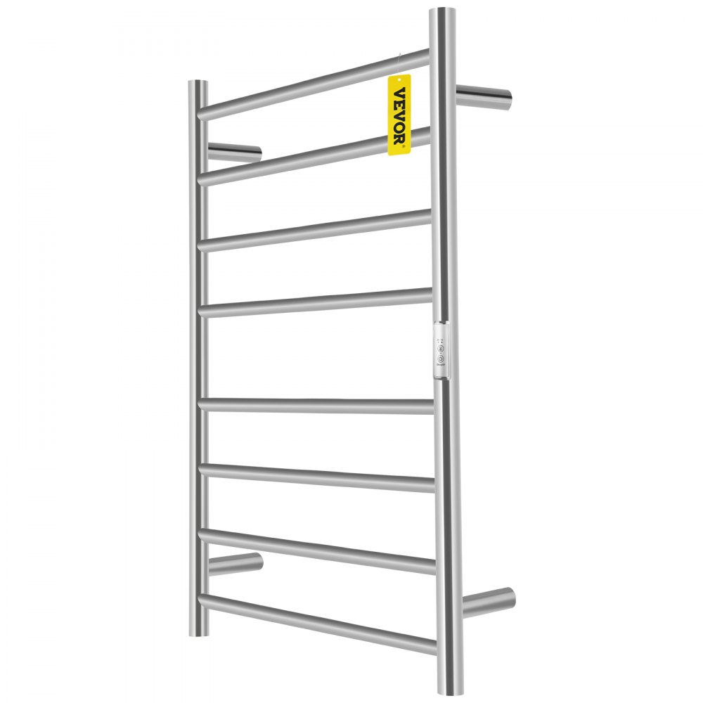 VEVOR Heated Towel Rack Electric Clothes Heater Warmer 8 Bars 830x600mm Silver