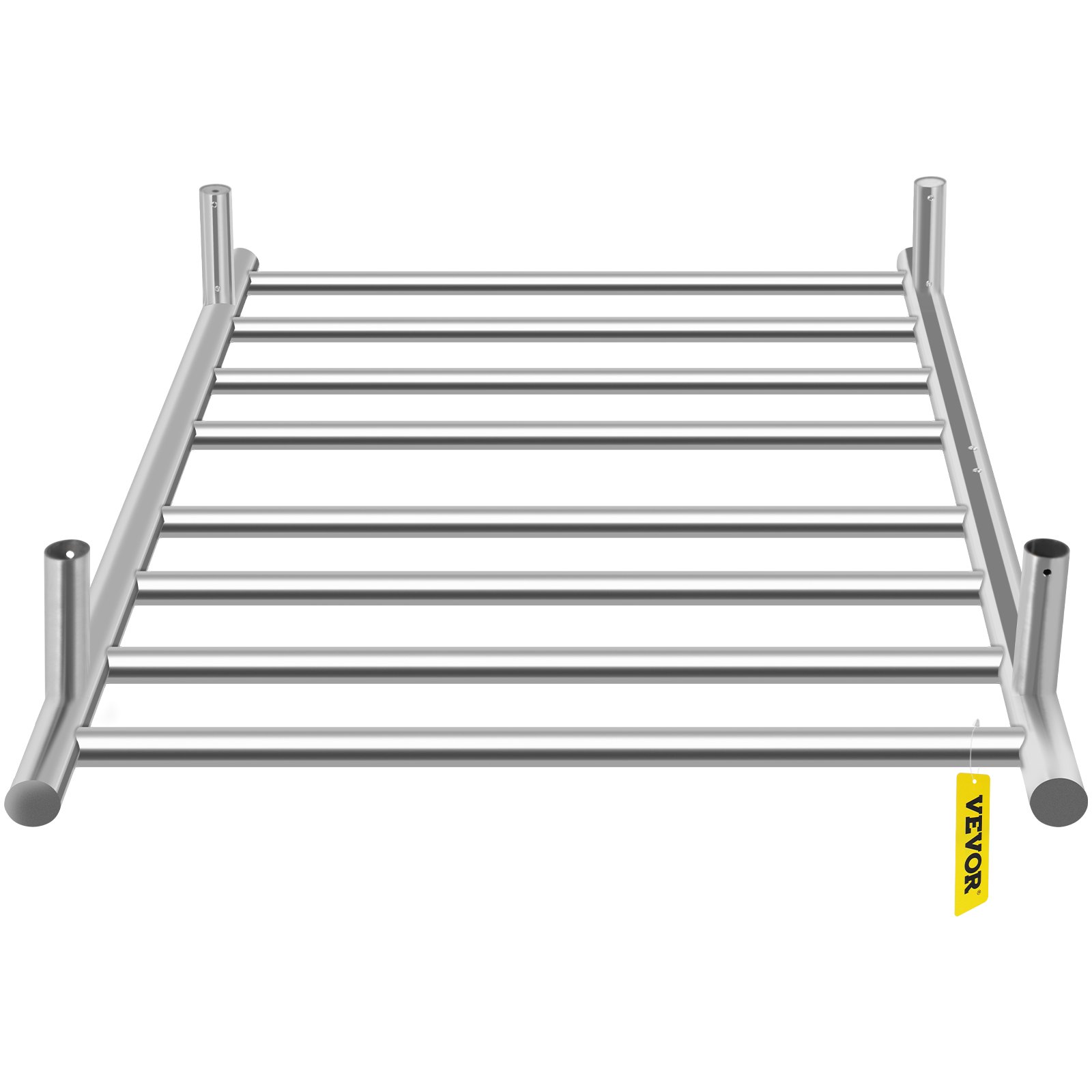 VEVOR Heated Towel Rack Electric Clothes Heater Warmer 8 Bars 830x600mm Silver