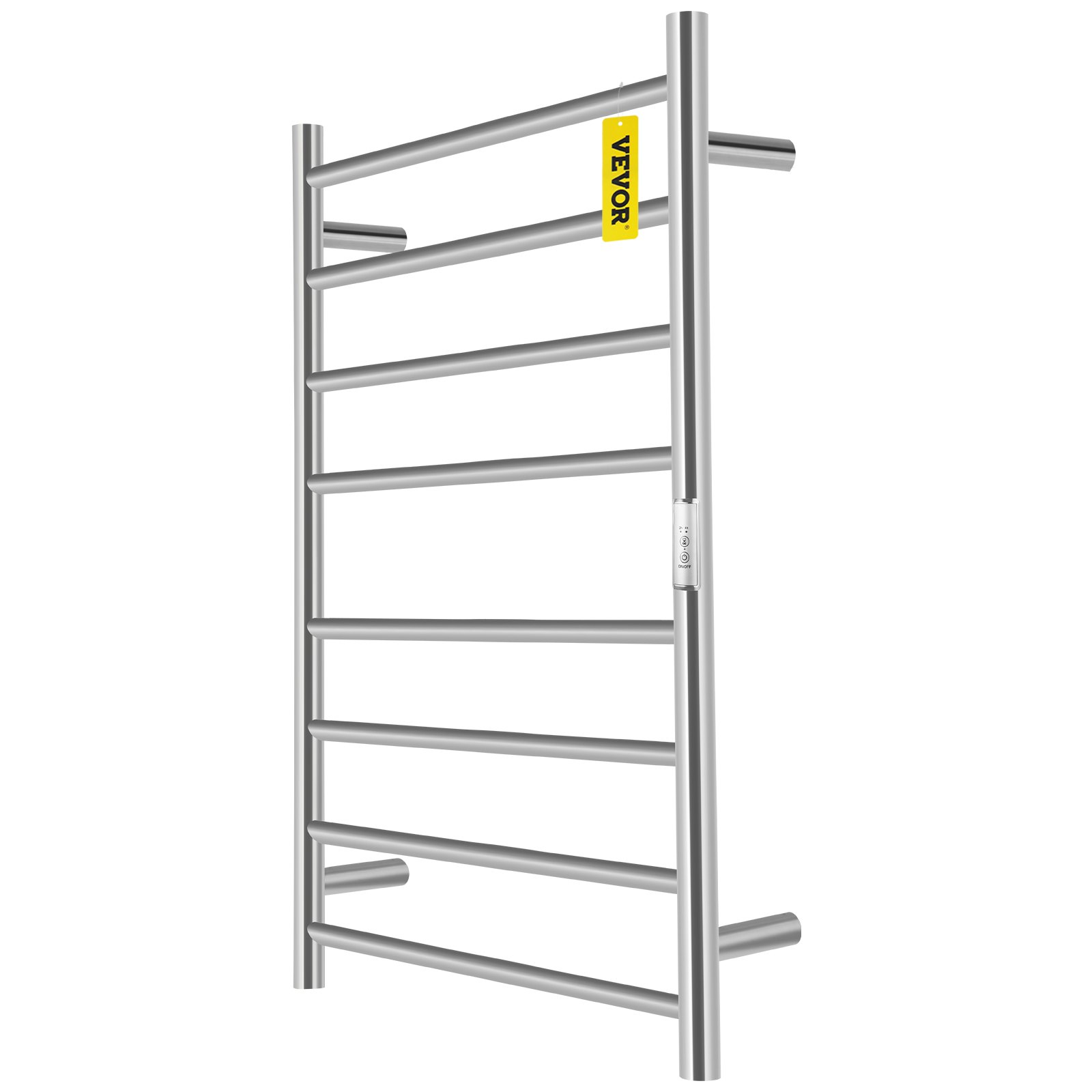 VEVOR Heated Towel Rack Electric Clothes Heater Warmer 8 Bars 830x600mm Silver