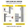 VEVOR Heated Towel Rack, 12-Bar Towel Warmer Rack, Wall Mounted Electric Towel Warmer, Electric Towel Drying Rack with Timer, Polished Stainless Steel Heated Towel Warmer for Bath, Plug-in/Hardwired