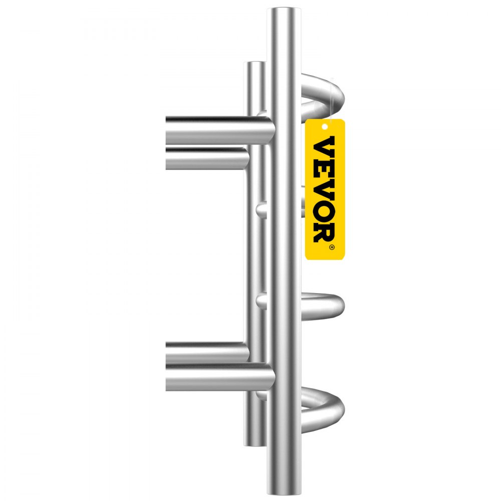 VEVOR Heated Towel Rack Electric Clothes Heater 4 Bars 420 x 600 mm Curved Bath