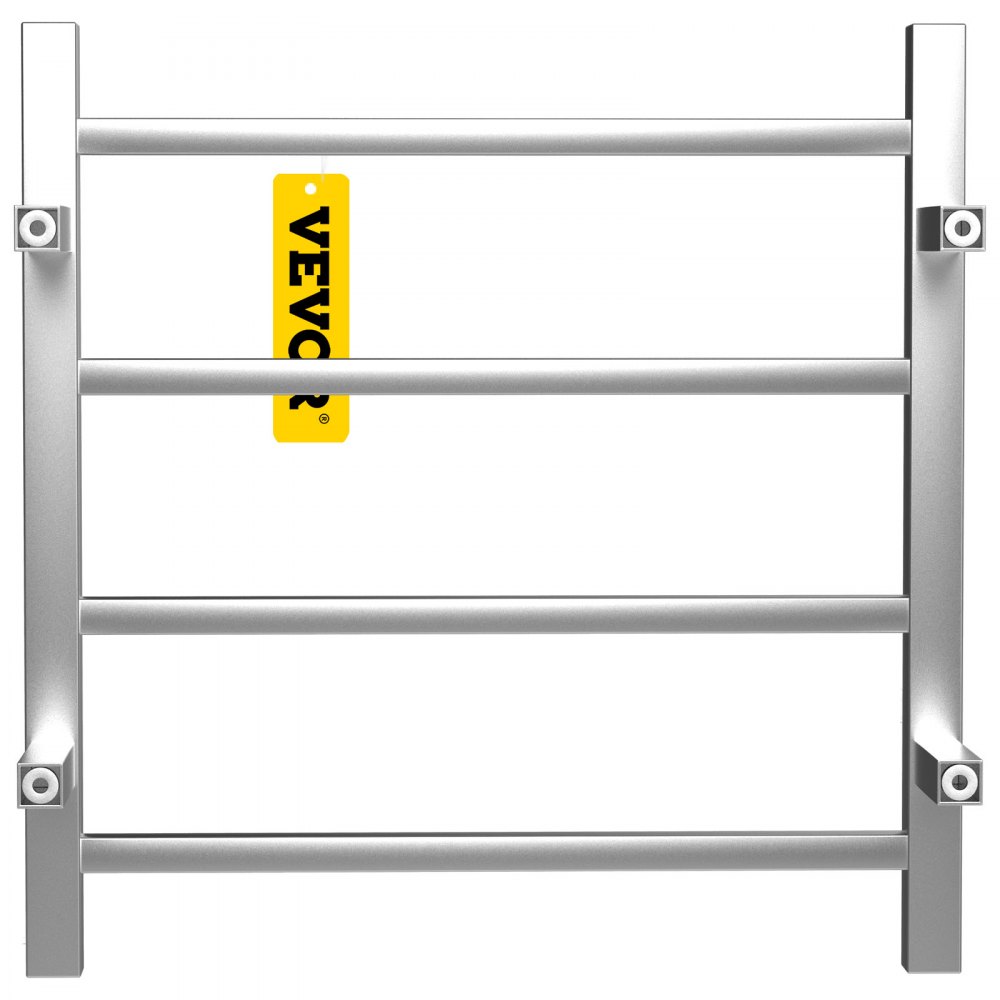 VEVOR Heated Towel Rack Electric Clothes Heater 4 Bars 500 x 450 mm Polished