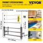 VEVOR Heated Towel Rack Electric Clothes Heater 6 Bars 550 x 500 mm Polished