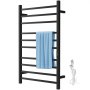 VEVOR heated towel rack with blue towel and power cable