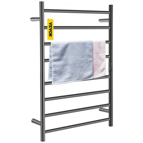 VEVOR Heated Towel Rack, 8-Bar Towel Warmer Rack, Wall Mounted