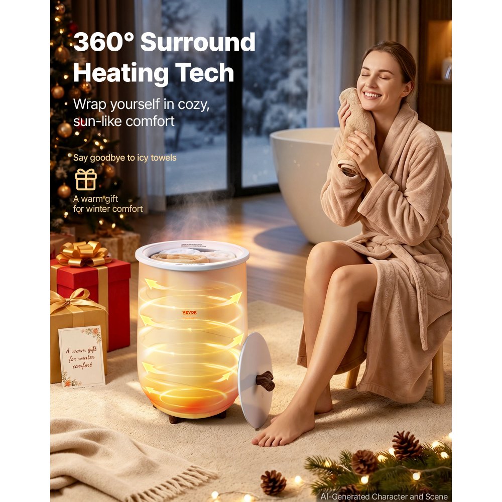 VEVOR Towel Warmers for Bathroom, Towel Warmer Bucket Auto Shut Off for Spa  Fits up to 3 Oversized Bath Towels, Blankets, Clothes, Bathrobes, PJ's and More