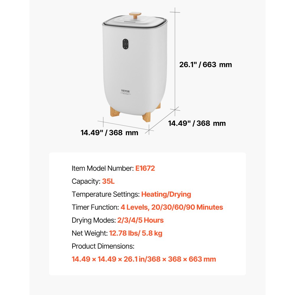 VEVOR Towel Warmers for Bathroom, 35 L Towel Warmer Bucket, Towel Dryer with Auto Shut Off for Spa Fits up to 6 Oversized Bath Towels, Blankets, Clothes, Bathrobes, PJ's and More