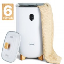 VEVOR 35L Large Towel Warmer Bucket with LED Screen Drying Fuction & Timer White