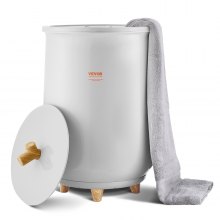 VEVOR Towel Warmer Bucket, 20L Large Towel Warmer for Bathroom, Auto Shut Off Towel Heater Fits up to Two 40"x70" Oversized Towels, Bathrobes, Blankets, 4-Level Timer Towel Warmer Ideal for Spa, Gray