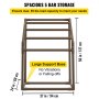 VEVOR Outdoor Towel Rack Pool Towel Rack 5 Bar Trapezoidal Brown Freestanding