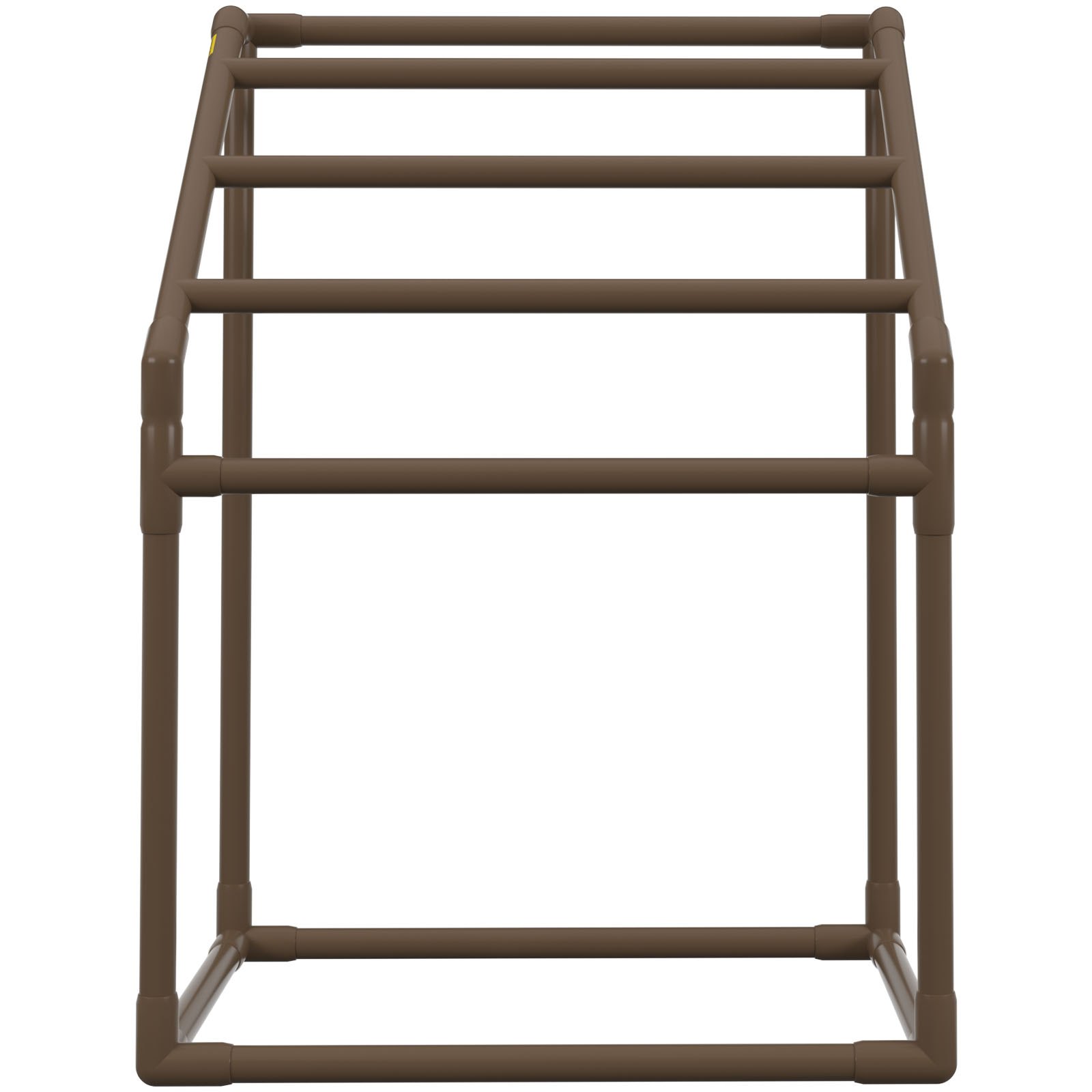 VEVOR Towel Rack, 5 Bars Outdoor PVC Towel Holder, Freestanding Pool Towel Hanger Stand with Clips, Bag & Hook, Outdoor Indoor Quilt Drying Rack Organizer, Ideal for Poolside, Bathroom, Spa, Brown
