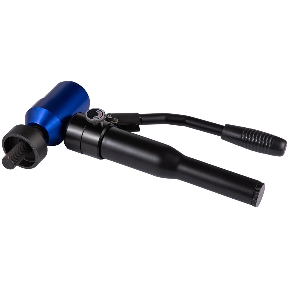 VEVOR Hydraulic Knockout Punch Set, 98KN(10 T) Knockout Hole Punch Driver Kit, 6 Dies Ranging from 1/2 to 2 inch, for Punching Hole on the Switchboard, Steel Plate, Electrical Cabinet