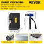 VEVOR Hydraulic Knockout Punch Set, 98KN(10 T) Knockout Hole Punch Driver Kit, 6 Dies Ranging from 1/2 to 2 inch, for Punching Hole on the Switchboard, Steel Plate, Electrical Cabinet