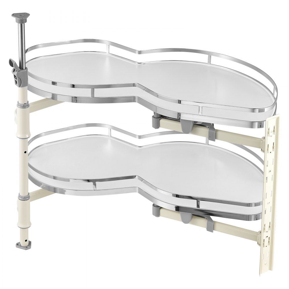 VEVOR Swing Right Blind Corner Cabinet, Pull Out Organizer for 36 inch Width Blind Cabinet, 2 Tier Height Adjustable Swing Tray, Soft Close Kitchen Cloud Blind Organizer, Right Open