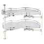 VEVOR Swing Right Blind Corner Cabinet, Pull Out Organizer for 36 inch Width Blind Cabinet, 2 Tier Height Adjustable Swing Tray, Soft Close Kitchen Cloud Blind Organizer, Right Open