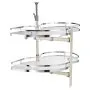 VEVOR Swing Right Blind Corner Cabinet, Pull Out Organizer for 36 inch Width Blind Cabinet, 2 Tier Height Adjustable Swing Tray, Soft Close Kitchen Cloud Blind Organizer, Right Open