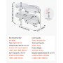 VEVOR Swing Right Blind Corner Cabinet, Pull Out Organizer for 36 inch Width Blind Cabinet, 2 Tier Height Adjustable Swing Tray, Soft Close Kitchen Cloud Blind Organizer, Right Open