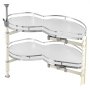 VEVOR Swing Right Blind Corner Cabinet, Pull Out Organizer for 36 inch Width Blind Cabinet, 2 Tier Height Adjustable Swing Tray, Soft Close Kitchen Cloud Blind Organizer, Right Open