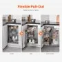 VEVOR 3 Tier Blind Corner Pull Out Organizer Chrome Kitchen Cabinet Basket