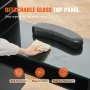 VEVOR Manicure Table Glass Top Nail Desk Makeup Dressing Station with Wrist Rest