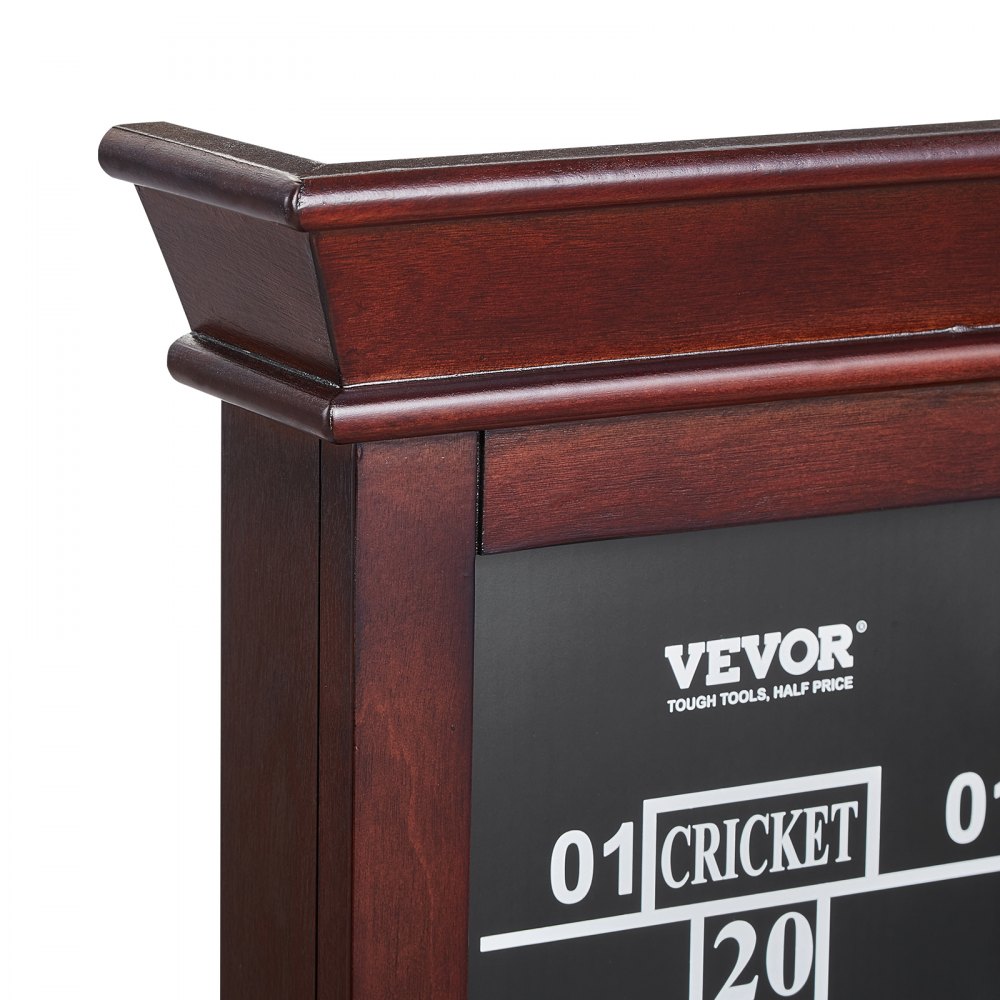 VEVOR Dartboard and Cabinet Set, Ready-to-Play Bundle Official Size Dartboard Cabinet Set, Steel Tip Dart Cabinet, Features Easy Assembly, Complete with All Accessories, Perfect for Cricket Games