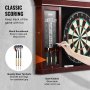 VEVOR Dartboard and Cabinet Set Official Size Complete Accessory Steel Tip Dart