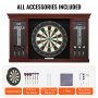 VEVOR Dartboard and Cabinet Set Official Size Complete Accessory Steel Tip Dart