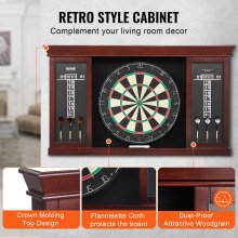 VEVOR Dartboard and Cabinet Set Official Size Complete Accessory Steel Tip Dart