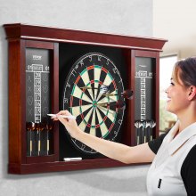 VEVOR Dartboard and Cabinet Set Official Size Complete Accessory Steel Tip Dart