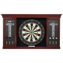 VEVOR Dartboard and Cabinet Set Official Size Complete Accessory Steel Tip Dart
