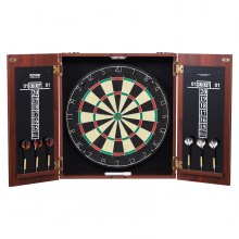 VEVOR Dartboard and Cabinet Set Official Size Complete Accessory Steel Tip Dart