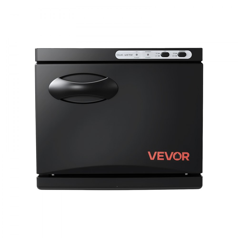 VEVOR Hot Towel Warmer, 1.76 gal Small Towel Warmer Cabinet with Clip & Stainless Steel Rack, Holds up 12 Towels, Portable All-Round Heating Cabinet for Spa, Barber, Manicures, Massage, Salon, Black