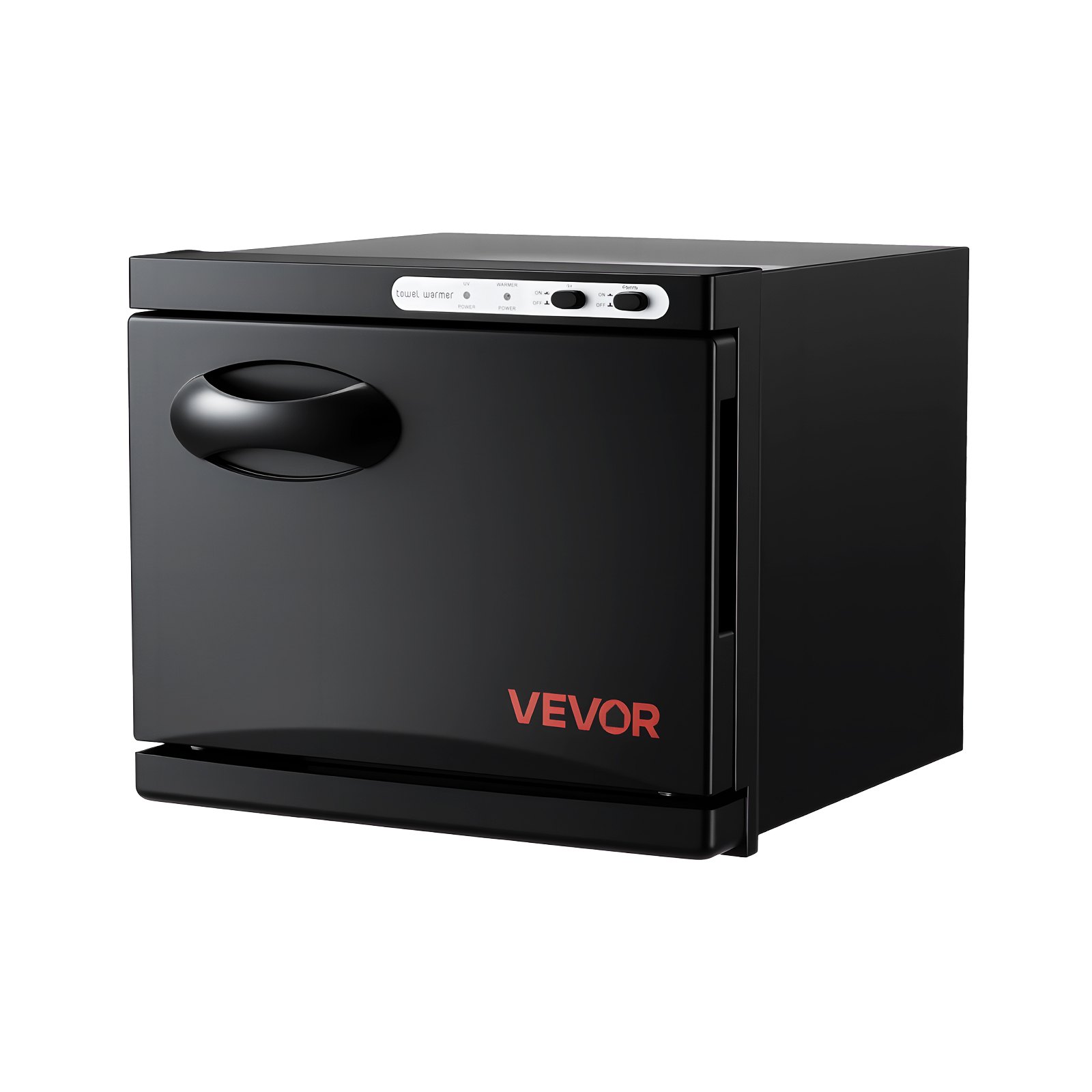 VEVOR Hot Towel Warmer, 1.76 gal Small Towel Warmer Cabinet with Clip & Stainless Steel Rack, Holds up 12 Towels, Portable All-Round Heating Cabinet for Spa, Barber, Manicures, Massage, Salon, Black