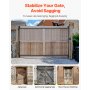 VEVOR Gate Building Kit, Fits 91.5 to 152.4 cm Wide Openings, Up from 182.9 to 213.4 cm High Fence, Adjustable Gate Building Kit, Anti Sag Full Gate Frame Kit with Latch Lock, for Wooden Fence, Iron