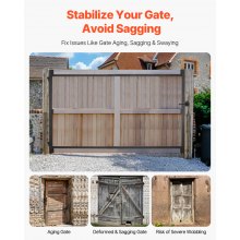 VEVOR Gate Building Kit Fits 36 to 60 in Wide Openings 6 to 7 ft High Fence