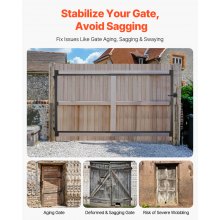 VEVOR Gate Building Kit Fits 40 to 72 in Wide Openings 4 to 5 ft High Fence