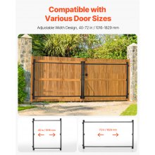 Gate Building Kit Fits 40 to 72 in Wide Openings 4 to 5 ft High Fence Black