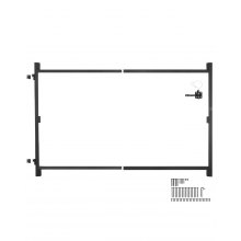 Gate Building Kit Fits 40 to 72 in Wide Openings 4 to 5 ft High Fence Black