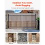 VEVOR Gate Building Kit, Fits 60 to 96 in Wide Openings, Up from 4 to 5 ft High Fence, Adjustable Gate Building Kit, Anti Sag Full Gate Frame Kit with Latch Lock and Screws, for Wooden Fence, Iron