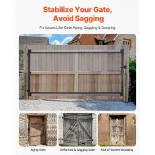 VEVOR Gate Building Kit Fits 60 to 96 in Wide Openings 4 to 5 ft High Fence