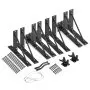 Suporte de canto para portão VEVOR, 2 conjuntos, kit de ferragens para estrutura de portão anti-flacidez, suporte para estrutura de portão com trava, parafusos, para portas de galpão, portões de curral, portões de garagem, portões de estábulo, ferro, preto