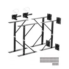 VEVOR Gate Corner Brace Bracket, 2 Sets, Anti Sag Gate Frame Hardware Kit, Gate Frame Brace Bracket with Latch Lock, Screws, for Shed Doors, Corral Gates, Driveway Gates, Stable Gates, Iron, Black