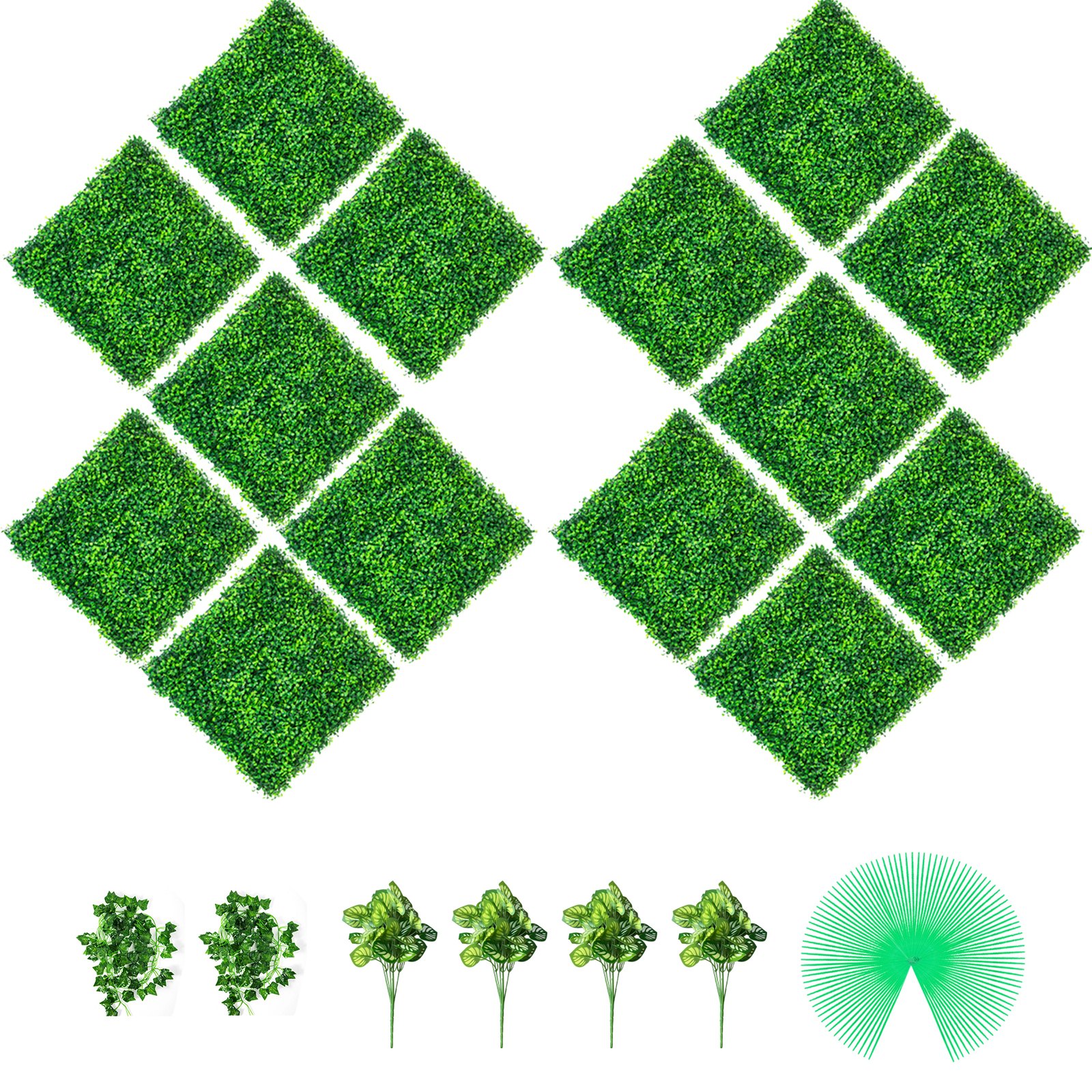 Artificial Boxwood Panels, 14 PCS 20"x20" Boxwood Hedge Wall Panels, PE Artificial Grass Backdrop Wall 1.6", Privacy Hedge Screen for Decoration of Outdoor, Indoor, Garden, Fence, and Backyard Artificial Boxwood Panels, 14 PCS 20"x20" Boxwood Hedge Wall Panels, PE Artificial Grass Backdrop Wall 1.6", Privacy Hedge Screen for Decoration of Outdoor, Indoor, Garden, Fence, and Backyard
